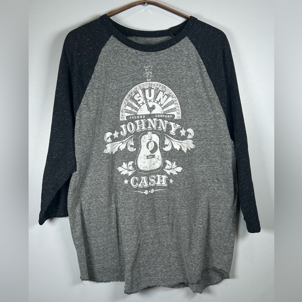 Sun Record Company Johnny Cash Ragland Sleeve Shirt. Size XL. #themaninblack